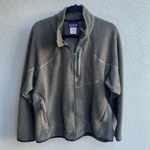 Patagonia Vintage MARS R2 Grid Fleece Regulator Polartec Green Zip Jacke…